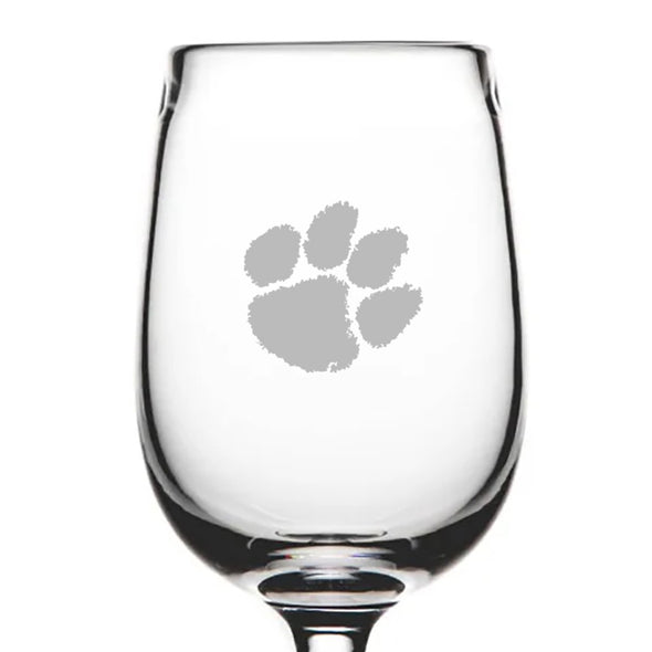 Clemson White Wine Glasses by Simon Pearce Shot #2