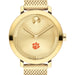 Clemson Women's Movado Bold Gold with Mesh Bracelet