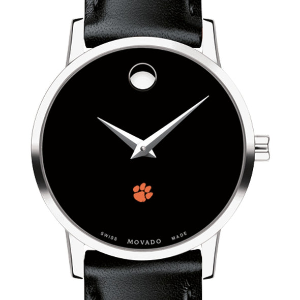 Clemson Women&#39;s Movado Museum with Leather Strap Shot #1