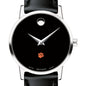 Clemson Women's Movado Museum with Leather Strap Shot #1