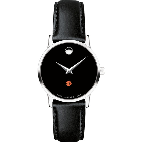 Clemson Women&#39;s Movado Museum with Leather Strap Shot #2