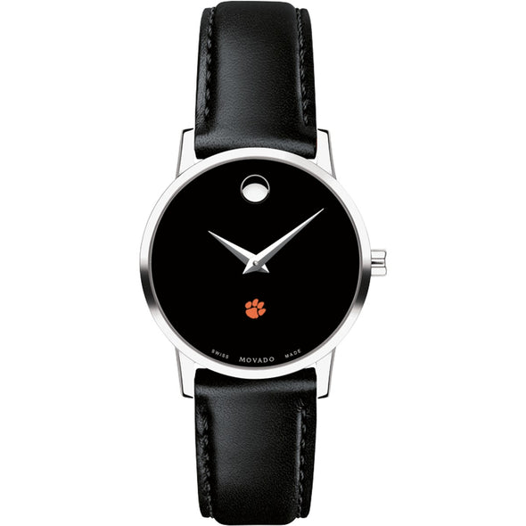 Clemson Women's Movado Museum with Leather Strap Shot #2