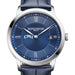 CNU Men's Baume et Mercier 40mm Classima Quartz Watch with Blue Dial & Dark Blue Leather Strap