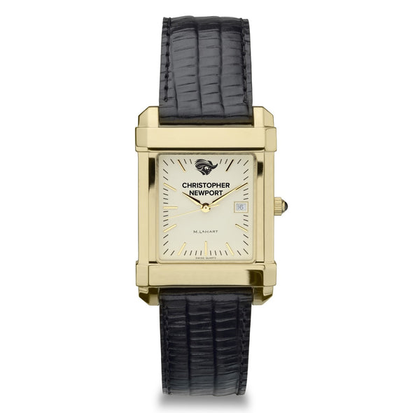 CNU Men's Gold Quad with Leather Strap Shot #2