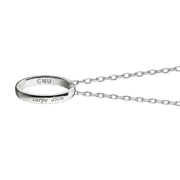 CNU Monica Rich Kosann "Carpe Diem" Poesy Ring Necklace in Silver Shot #3
