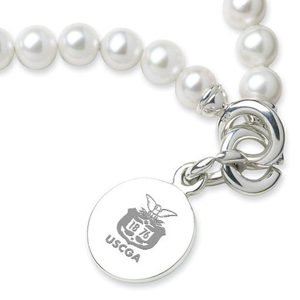 Coast Guard Academy Pearl Bracelet with Sterling Silver Charm Shot #2