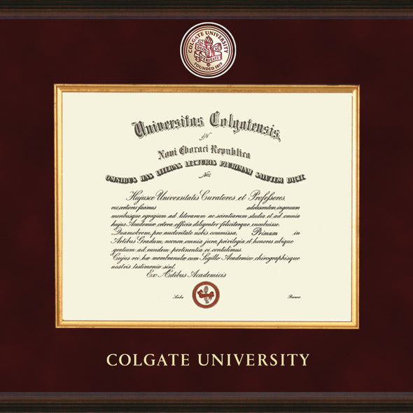 Colgate Excelsior Diploma Frame Shot #2