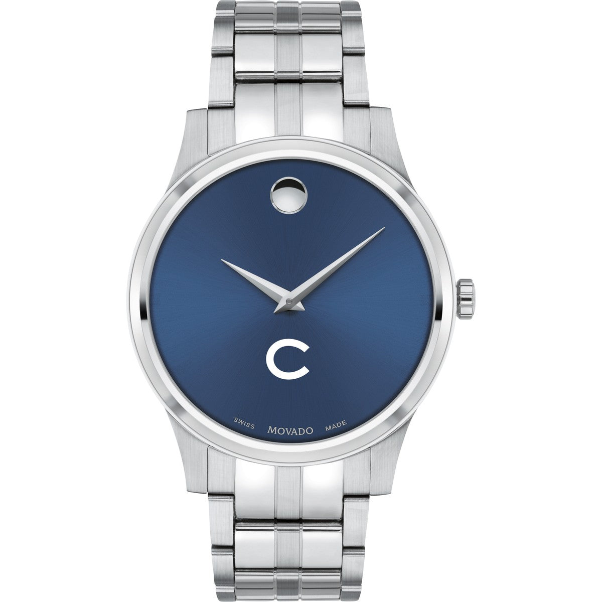 Colgate Watch Colgate Men's Movado Stainless Steel Watch with Blue Dial | M.LaHart & Co.