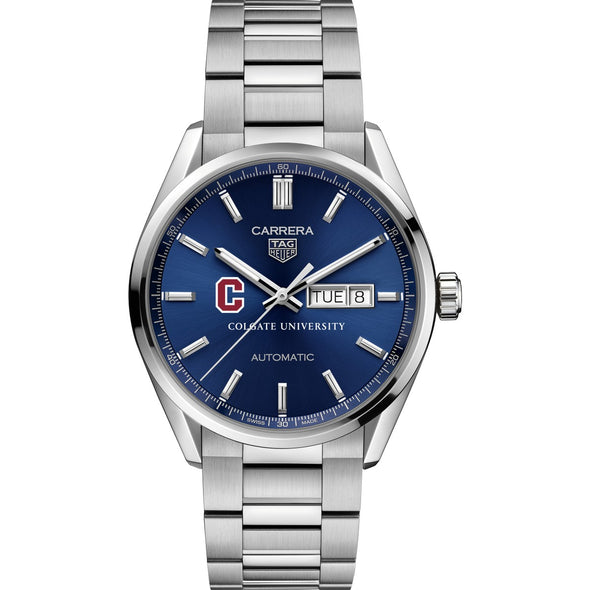 Colgate Men&#39;s TAG Heuer Carrera with Blue Dial &amp; Day-Date Window Shot #2