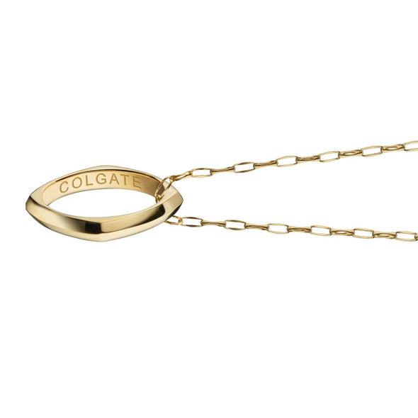 Colgate Monica Rich Kosann Poesy Ring Necklace in Gold Shot #3