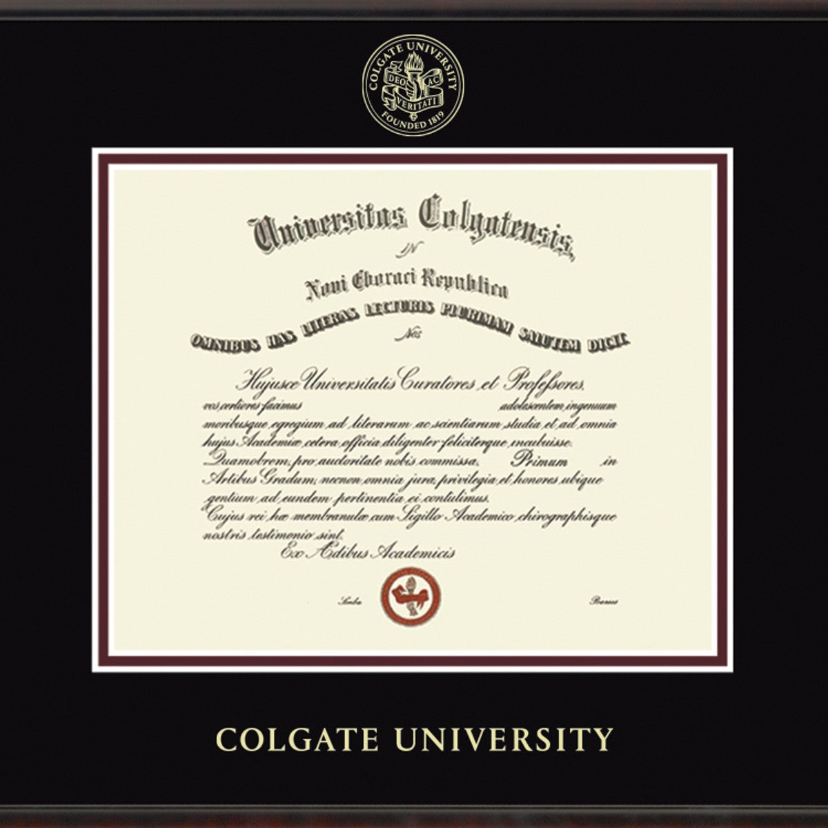Colgate Diploma Frame - Fidelitas | M.LaHart & Co.