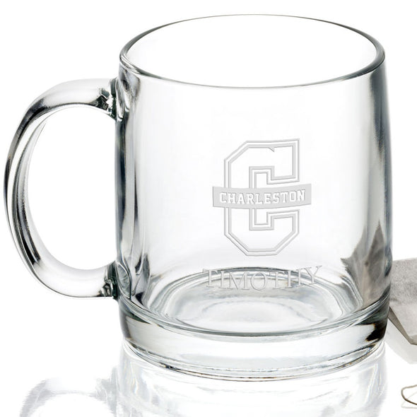 College of Charleston 13 oz Glass Coffee Mug Shot #2