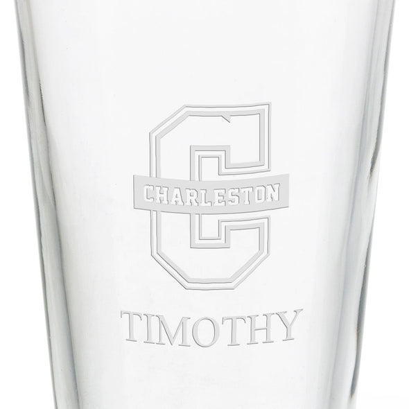 College of Charleston 16 oz Pint Glass Shot #3