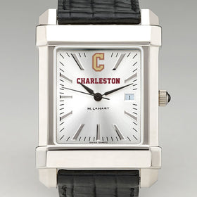 College of Charleston Men&#39;s Collegiate Watch with Leather Strap Shot #1