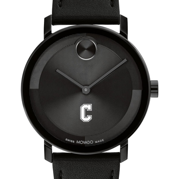 College of Charleston Men's Movado BOLD with Black Leather Strap Shot #1