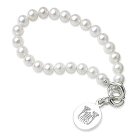 College of Charleston Pearl Bracelet with Sterling Silver Charm Shot #1