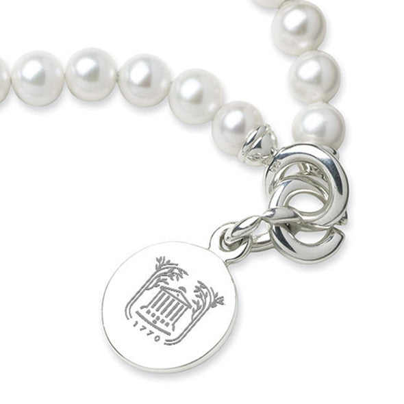 College of Charleston Pearl Bracelet with Sterling Silver Charm Shot #2