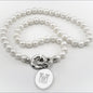 College of Charleston Pearl Necklace with Sterling Silver Charm Shot #1