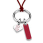 College of Charleston Silk Necklace with Enamel Charm & Sterling Silver Tag Shot #2