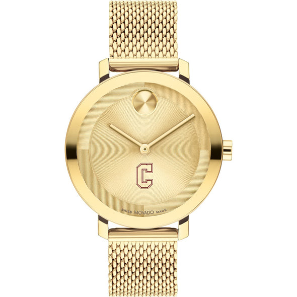 College of Charleston Women&#39;s Movado Bold Gold with Mesh Bracelet Shot #2