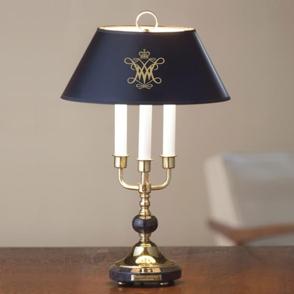 College of William &amp; Mary Lamp in Brass &amp; Marble Shot #1