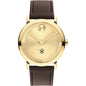 College of William & Mary Men's Movado BOLD Gold with Chocolate Leather Strap Shot #2