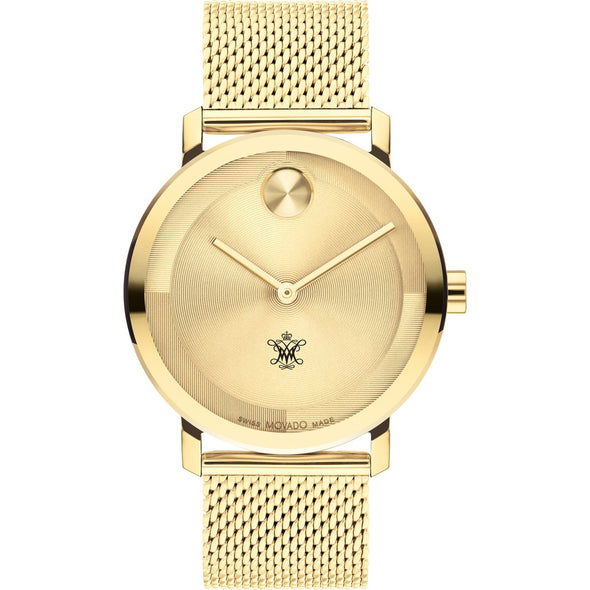 College of William &amp; Mary Men&#39;s Movado BOLD Gold with Mesh Bracelet Shot #2