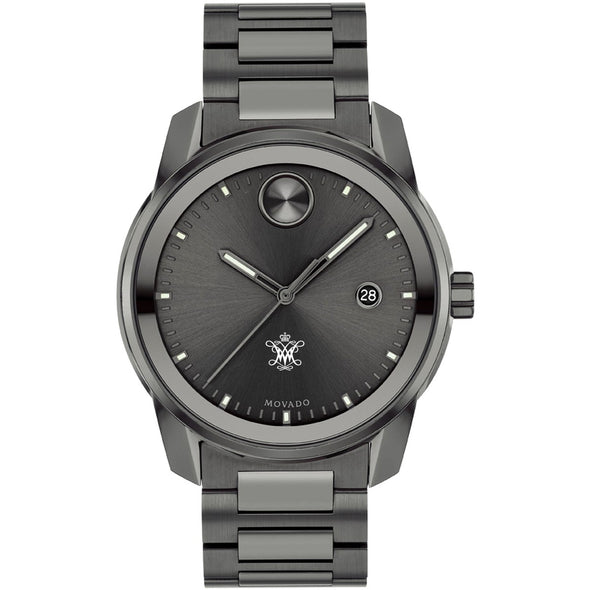 College of William &amp; Mary Men&#39;s Movado BOLD Gunmetal Grey with Date Window Shot #2