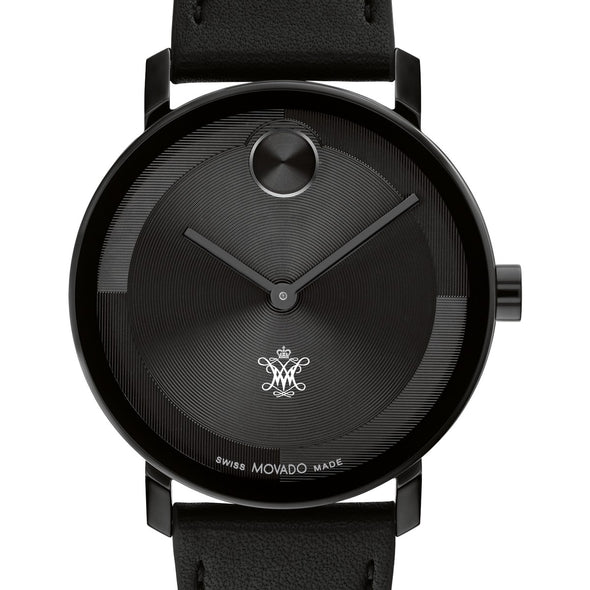 College of William &amp; Mary Men&#39;s Movado BOLD with Black Leather Strap Shot #1