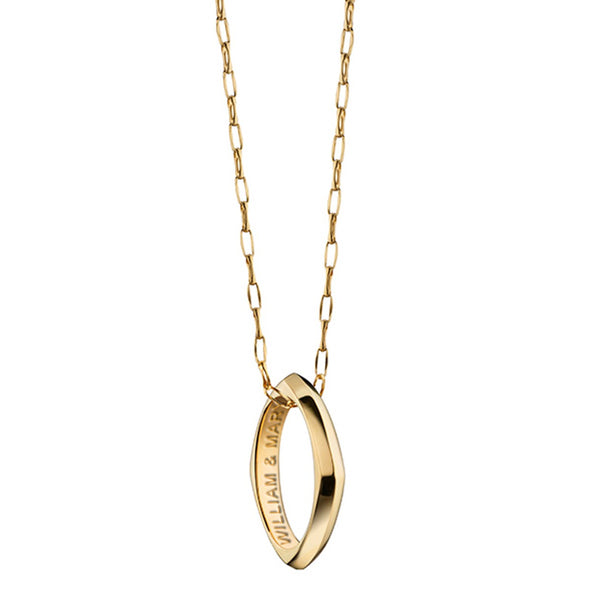 College of William &amp; Mary Monica Rich Kosann Poesy Ring Necklace in Gold Shot #2