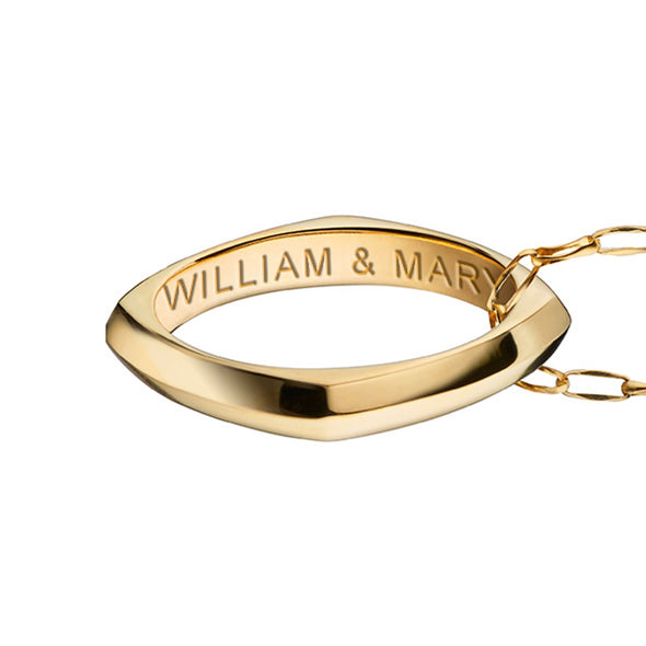 College of William &amp; Mary Monica Rich Kosann Poesy Ring Necklace in Gold Shot #3