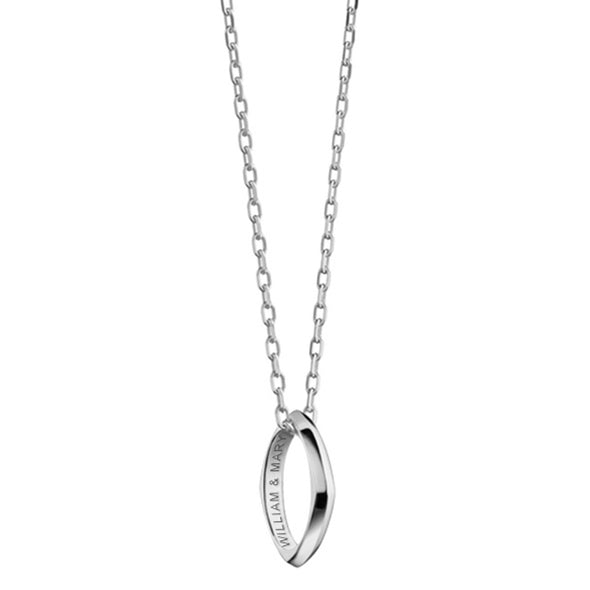 College of William & Mary Monica Rich Kosann Poesy Ring Necklace in Silver Shot #2