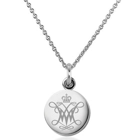 College of William &amp; Mary Necklace with Charm in Sterling Silver Shot #1