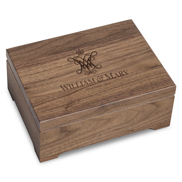 College of William & Mary Solid Walnut Desk Box Shot #1