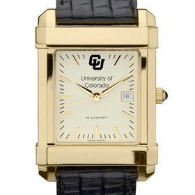 Colorado Men's Gold Quad with Leather Strap Shot #1