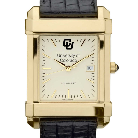 Colorado Men's Gold Quad with Leather Strap Shot #1