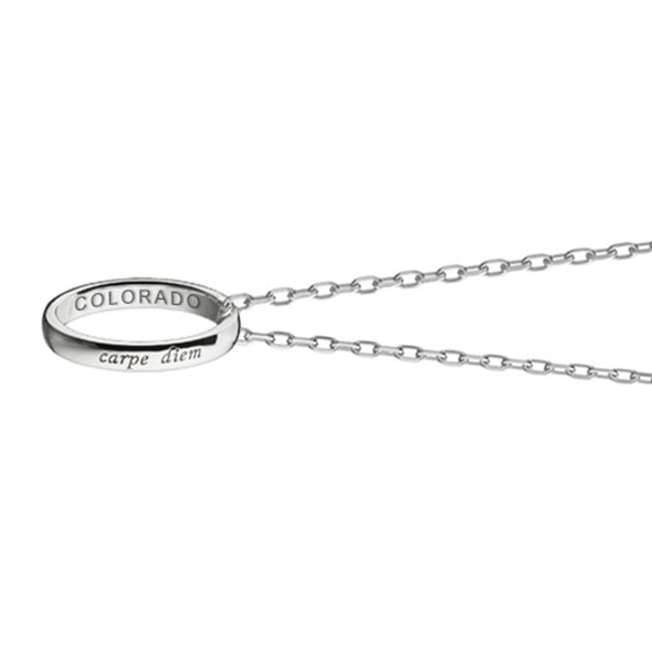 Colorado Monica Rich Kosann "Carpe Diem" Poesy Ring Necklace in Silver Shot #3