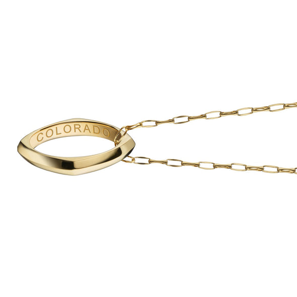 Colorado Monica Rich Kosann Poesy Ring Necklace in Gold Shot #3