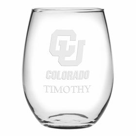 Colorado Stemless Wine Glasses Made in the USA - Set of 2 Shot #1