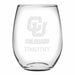 Colorado Stemless Wine Glasses Made in the USA - Set of 2