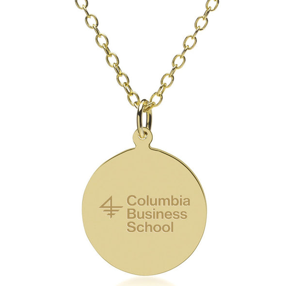 Columbia Business 14K Gold Pendant &amp; Chain Shot #1