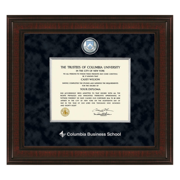 Columbia Business Diploma Frame - Excelsior Shot #1
