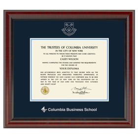 Columbia Business Diploma Frame, the Fidelitas Shot #1