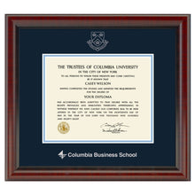 Columbia Business Diploma Frame, the Fidelitas Shot #1