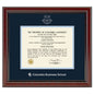 Columbia Business Diploma Frame, the Fidelitas Shot #1