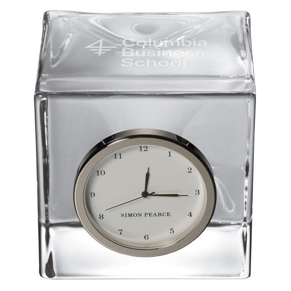 Columbia Business Glass Desk Clock by Simon Pearce Shot #2