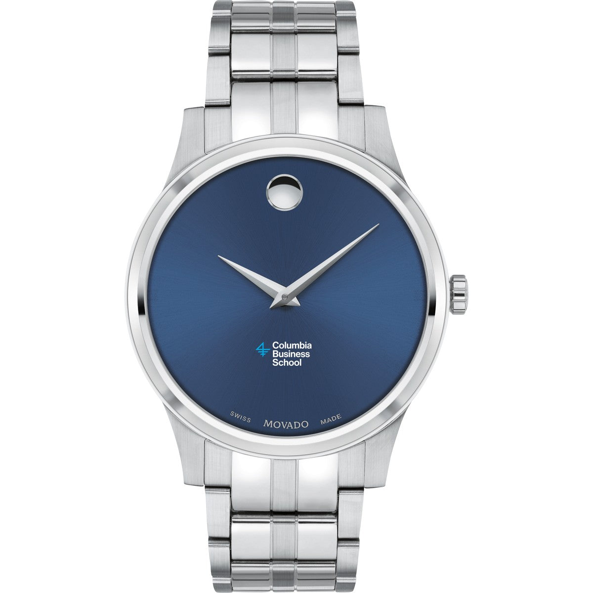 Columbia Business Men's Movado Stainless Steel Watch with Blue