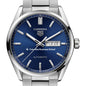 Columbia Business Men's TAG Heuer Carrera with Blue Dial & Day-Date Window Shot #1