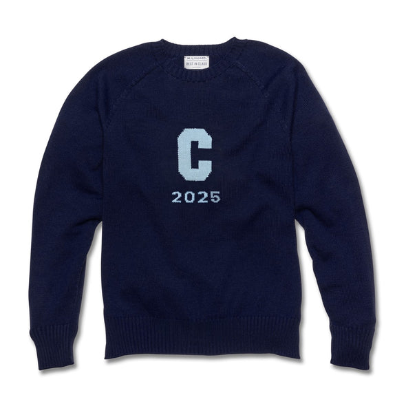 Columbia Class Year Navy Blue and Light Blue Sweater