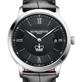 Columbia Men's Baume et Mercier 40mm Classima Quartz Watch with Black Dial & Black Leather Strap Shot #1